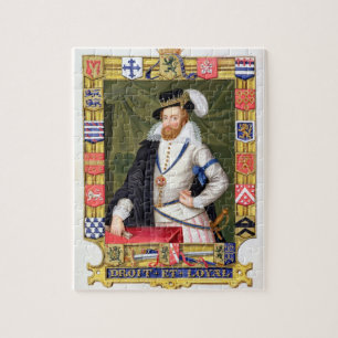Puzzle Portrait de comte de Robert Dudley (c.1532-88) de