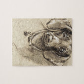 Puzzle Portrait de Dachshund (Horizontal)