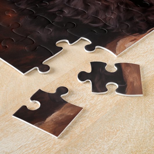 Puzzle Portrait de deux chiots noirs (Côté)