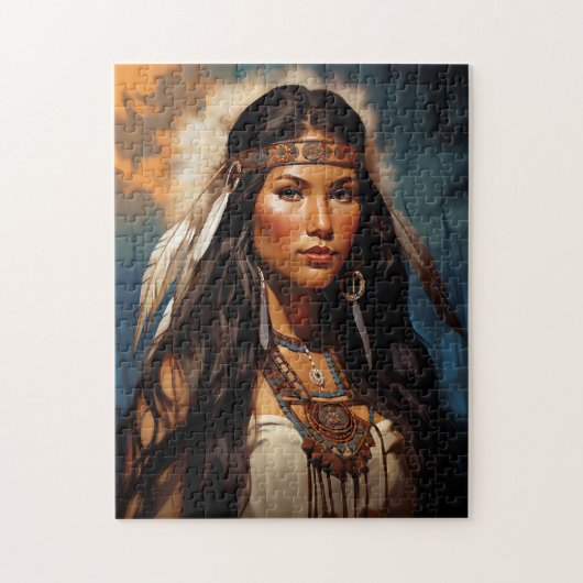 Puzzle Portrait de femme amérindienne (Vertical)
