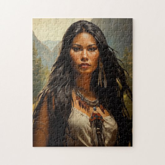 Puzzle Portrait de femme amérindienne (Vertical)