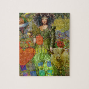 Puzzle Portrait de femme classique vintage Taureau Art go