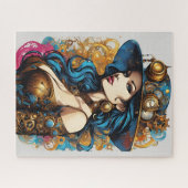 Puzzle Portrait de femme, style steampunk (Horizontal)