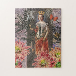Puzzle Portrait de femme Vierge Antique Coloré Riche
