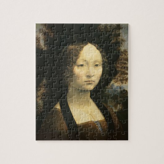 Puzzle Portrait de Ginevra Benci par Léonard de Vinci (Vertical)