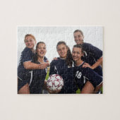 Puzzle portrait de groupe d'ados joueuses de football (Horizontal)
