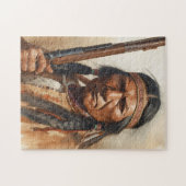 Puzzle Portrait de guerrier chef indien Geronimo (Horizontal)