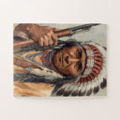 Puzzle Portrait de guerrier chef indien Geronimo (Horizontal)