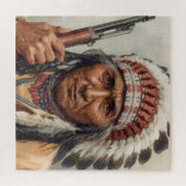 Puzzle Portrait de guerrier chef indien Geronimo (Horizontal)
