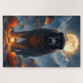 Puzzle Portrait de Halloween au clair de lune de Mastiff (Horizontal)