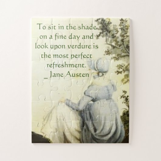 Puzzle Portrait de Jane Austen +citation (Vertical)