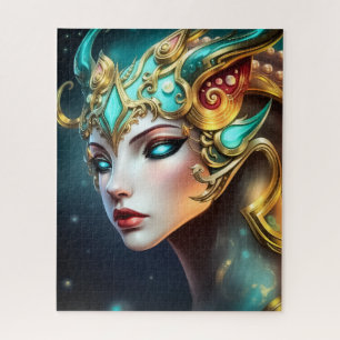 Puzzle Portrait de la Reine de Fantaisie Mystique avec Co