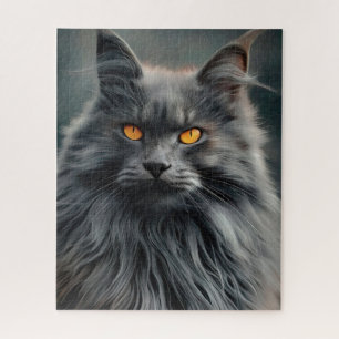 Puzzle Portrait de majestueux chat à longs poils