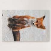 Puzzle Portrait de mignon renard rouge sauvage avec de be (Horizontal)