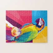 Puzzle Portrait de perroquet Pop Art coloré (Horizontal)