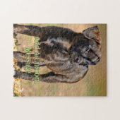 Puzzle Portrait de profil de chiot bringé (Horizontal)