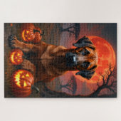 Puzzle Portrait de Rhodesian Ridgeback sous la Lune de Sa (Horizontal)