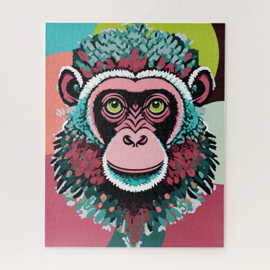 Puzzle Portrait de singe coloré (Vertical)