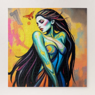 Puzzle Portrait de souris papillon vibrant