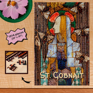 Puzzle Portrait de Ste Gobnait, patronne des abeilles,