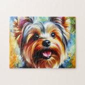 Puzzle Portrait de Terrier Silky - Impression d'art en ac (Horizontal)