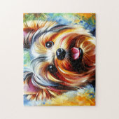 Puzzle Portrait de Terrier Silky - Impression d'art en ac (Vertical)