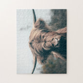 Puzzle Portrait de vache Highland (Vertical)
