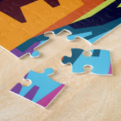 Puzzle Portrait d'éléphant Pop Art coloré (Côté)