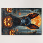 Puzzle Portrait d'Halloween du Thai Ridgeback dans un tem (Horizontal)