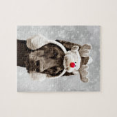 Puzzle Portrait d'hiver de dobermann (Horizontal)