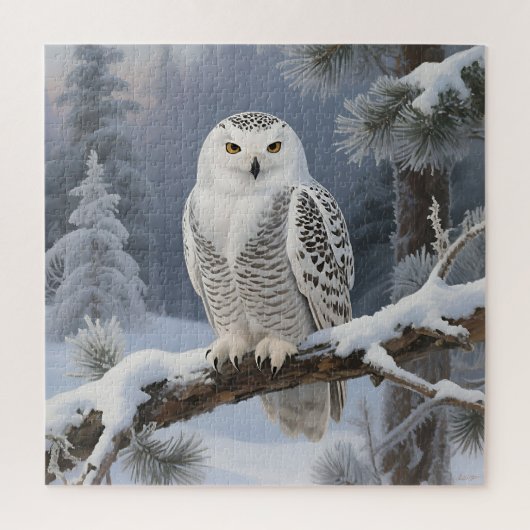 Puzzle Portrait d'hiver de Harfang des neiges (Vertical)