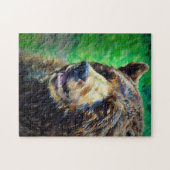 Puzzle Portrait d'ours noir Pastel (Horizontal)