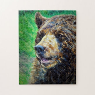 Puzzle Portrait d'ours noir Pastel
