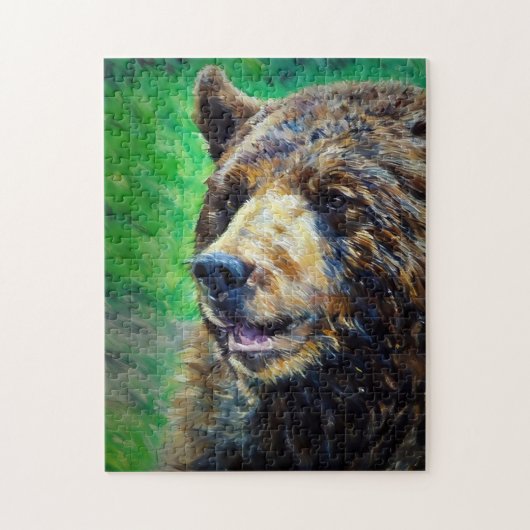 Puzzle Portrait d'ours noir Pastel (Vertical)