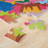 Puzzle Portrait d'ours Pop Art coloré (Côté)