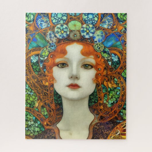 Puzzle Portrait d'une belle femme en verre tendu (Vertical)