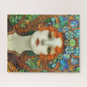 Puzzle Portrait d'une belle femme en verre tendu (Horizontal)
