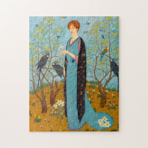 Puzzle Portrait d'une femme dans un jardin par Edmund Dul
