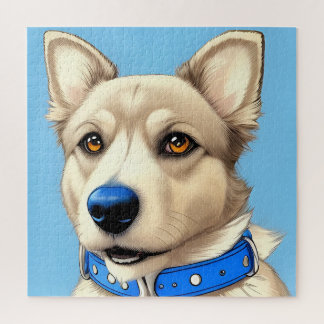 Puzzle Portrait en gros plan d'un chien portant un collie
