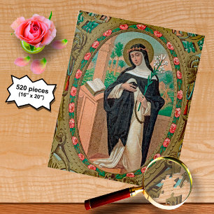 Puzzle Portrait encadré de Ste Rose de Lima (Détail ; K 4