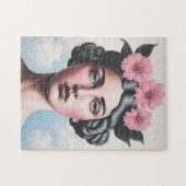 Puzzle Portrait femme de fleurs (Horizontal)