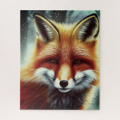 Puzzle Portrait Fluffy Red Fox (Vertical)