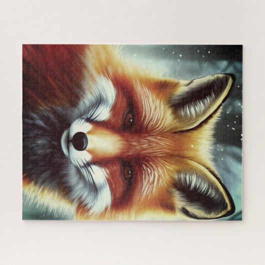 Puzzle Portrait Fluffy Red Fox (Horizontal)