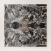 Puzzle Portrait géométrique Wolf Lone (Horizontal)