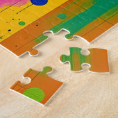 Puzzle Portrait moderne contemporain Femmes Rose vert (Côté)