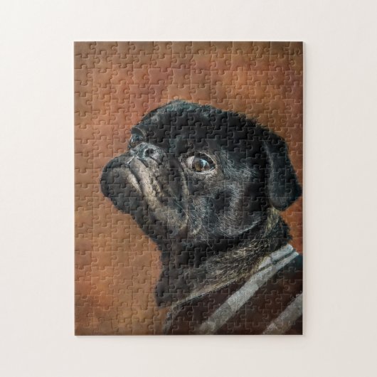 Puzzle Portrait photo de Black Carlin Dog (Vertical)