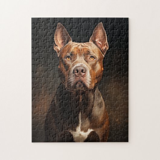 Puzzle Portrait Pit Bull (Vertical)