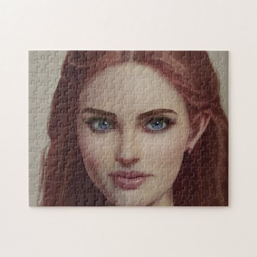 Puzzle Portrait Red Hair Smile Jeune femme (Horizontal)