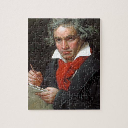 Puzzle Portrait vintage de compositeur, Ludwig von (Vertical)