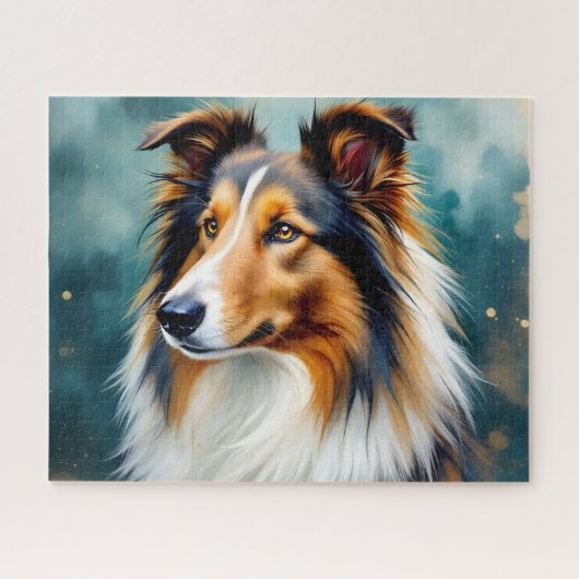 Puzzle Portraits de Rough Collie (Horizontal)